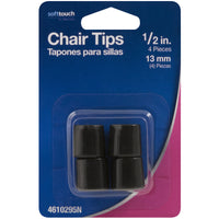 Softtouch Rubber Leg Tip Black Round .5 in. W X .5 in. L 4 pk