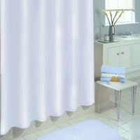 Excell 70 in. H X 72 in. W White Solid Shower Curtain Liner Vinyl