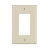 Leviton Almond 1 gang Thermoplastic Decora Wall Plate 1 pk