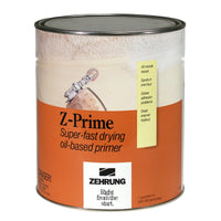 Zehrung Z-Primer White Oil-Based Alkyd Primer 1 qt (Pack of 6)