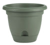 Bloem Lucca Living Green Plastic Self-Watering Planter 8 in.