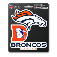 NFL - Denver Broncos 3 Piece Decal Sticker Set