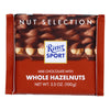 Ritter Sport Chocolate Bar - Milk Chocolate - Whole Hazelnuts - 3.5 oz Bars - Case of 10