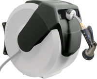 Ames Gray/Black Poly  Never Leak AutoWinder Retractable Wall Mount Hose Reel 100 to 500 ft. Capacity