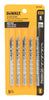 DeWalt 4 in. High Carbon Steel U-Shank Jig Saw Blade 6 TPI 5 pk