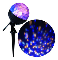 Gemmy Plastic Blue/White 6-Light LED Confetti Projector Christmas Decor 12.2 H x 4.92 W in.