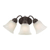 Bel Air Lighting Roanoke Oil Rubbed Bronze Black 3 lights Incandescent Bathroom Bar Fixture Wall Mou