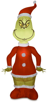 Christmas Inflatable Santa Grinch, 4-Ft.