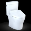 TOTO® WASHLET®+ Aquia IV® Cube Two-Piece Elongated Dual Flush 1.28 and 0.8 GPF Toilet with S550e Bidet Seat, Cotton White - MW4363056CEMFG#01