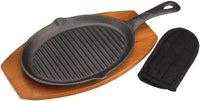 GrillPro 98170 8" X 2" X 17.5" Cast Iron Fajita Pan