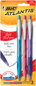 Bic 19GBAP31 1.6mm Atlantis® Bold Fashion Pens Assortment (Pack of 6)