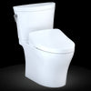 TOTO® WASHLET®+ Aquia IV® Arc Two-Piece Elongated Dual Flush 1.28 and 0.8 GPF Toilet with Auto Flush S550e Bidet Seat, Cotton White - MW4483056CEMFGA#01