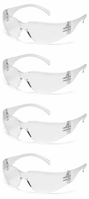 Wraparound Safety Glasses, Clear, 4-Pk.