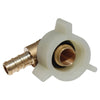 Pipe Fitting, PEX Barb Swivel Elbow, 3/8 x 1/2-In.