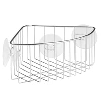 iDesign Rondo 5 in. H X 4 in. W X 8.8 in. L Silver Corner Shower Caddy