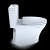 TOTO® Aquia® IV One-Piece Elongated Dual Flush 1.28 and 0.8 GPF Universal Height, WASHLET®+ Ready Toilet with CEFIONTECT®, Cotton White- MS646124CEMFG#01