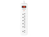 Monster Just Power It Up 4 ft. L 6 outlets Surge Protector White 1080 J