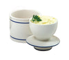 Norpro  3-3/4 in. W x 4 in. L White/Blue  Ceramic  Butter Keeper