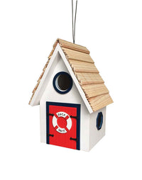 Home Bazaar  8.15 in. H x 5.12 in. W x 5.5 in. L Wood  Bird House