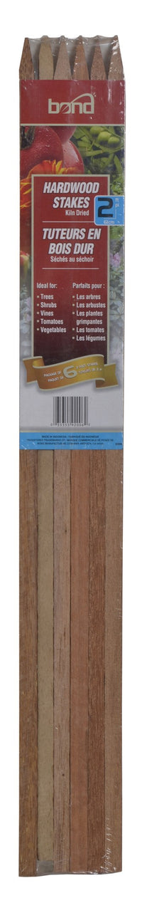 Bond 92006 2' Hardwood Stakes 6 Count (Pack of 6)