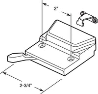 Prime-Line  White  Steel  Window Latch