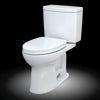 TOTO® Drake® II 1G® Two-Piece Elongated 1.0 GPF Universal Height Toilet with CEFIONTECT and SS124 SoftClose Seat, WASHLET+ Ready, Cotton White - MS454124CUFG#01