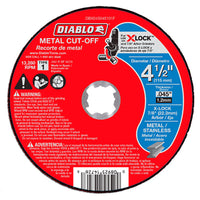 Diablo X-Lock Metal Cut Off Blade, Type 1, 4.5 x .045-In.