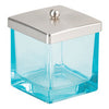 iDesign Casilla Brushed Blue Glass/Plastic Canister