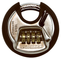 Wordlock 3.3 in. H X 4.4 in. W Aluminum Resettable Combination Padlock