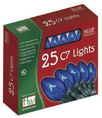 Christmas Lights Set, Clear Blue, 25-Ct.