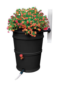 EarthMinded Charcoal 45 gal Rain Barrel Polyethylene