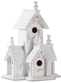 Malibu Creations 32347 8-1/2" X 6-1/2" X 12-1/2" White Victorian Birdhouse