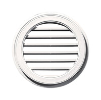 Builders Edge 22 in. W X 22 in. L Wood Grain White Plastic Wall Vent