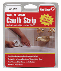 Red Devil 0151 1-5/8" X 11' Wide White Tub & Wall Caulk Strip