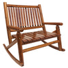 Leigh Country Brown Wood Amber Log Double Rocker 46.46 in. H X 53.7 in. L X 37.4 in. D