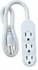 White Mini 3-Outlet Power Strip