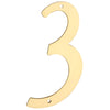 National Hardware 4 in.   Gold Brass Screw-On Number 3 1 pc (Pack of 5)