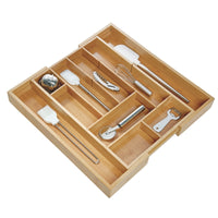 iDesign Natural Bamboo Cutlery Tray (Pack of 4)