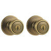 Kwikset Tylo Antique Brass Entry Knobs 1-3/4 in.