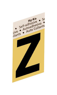 Hy-Ko 1-1/2 in. Black Aluminum Letter Z Self-Adhesive 1 pc. (Pack of 10)