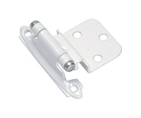 Amerock  2 in. W x 2-3/4 in. L White  Steel  Self-Closing Hinge  2 pk