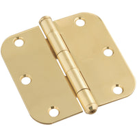 National Hardware 3-1/2 in. L Brass-Plated Door Hinge (Pack of 5)