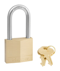 Master Lock 1-9/16 in. W Brass 4-Pin Cylinder Padlock