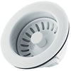 PlumbCraft 3-1/2 in. D Plastic Sink Strainer White