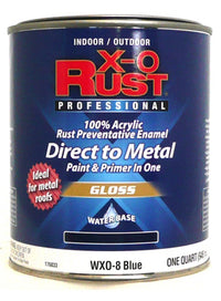 Enamel Paint, Gloss, Blue, Interior/Exterior, 1-Qt.