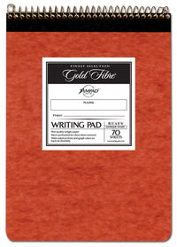 Ampad Gold Fibre 20-008 8-1/2" X 11-3/4" 70 Sheet Wide Rule Ivory Writing Pad                                                                         