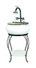 Alpine Metal Black/White 32 in.   H Sink Outdoor Fountain