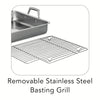 16.5 in Prima Stainless Steel Roasting Pan - Includes Basting Grill