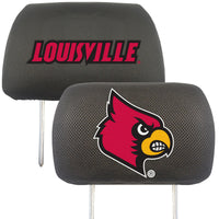 University of Louisville Embroidered Head Rest Cover Set - 2 Pieces