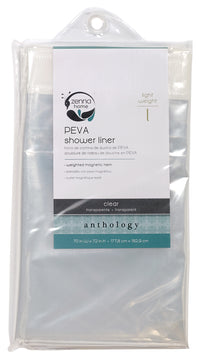 Zenna Home Pe71145c Zenna Home 72 In. H X 70 In. W Clear Solid Shower Curtain Liner Peva